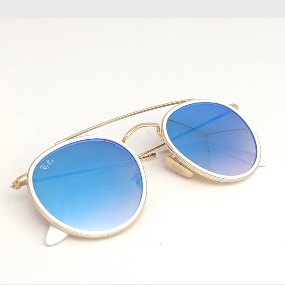 Brand new ray ban sunglasses white and blue